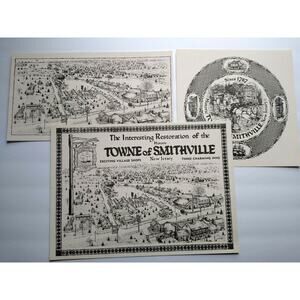 Smithville Village New Jersey Art Print Set Of 3 NJ Atlantic Historic Ed Sheetz